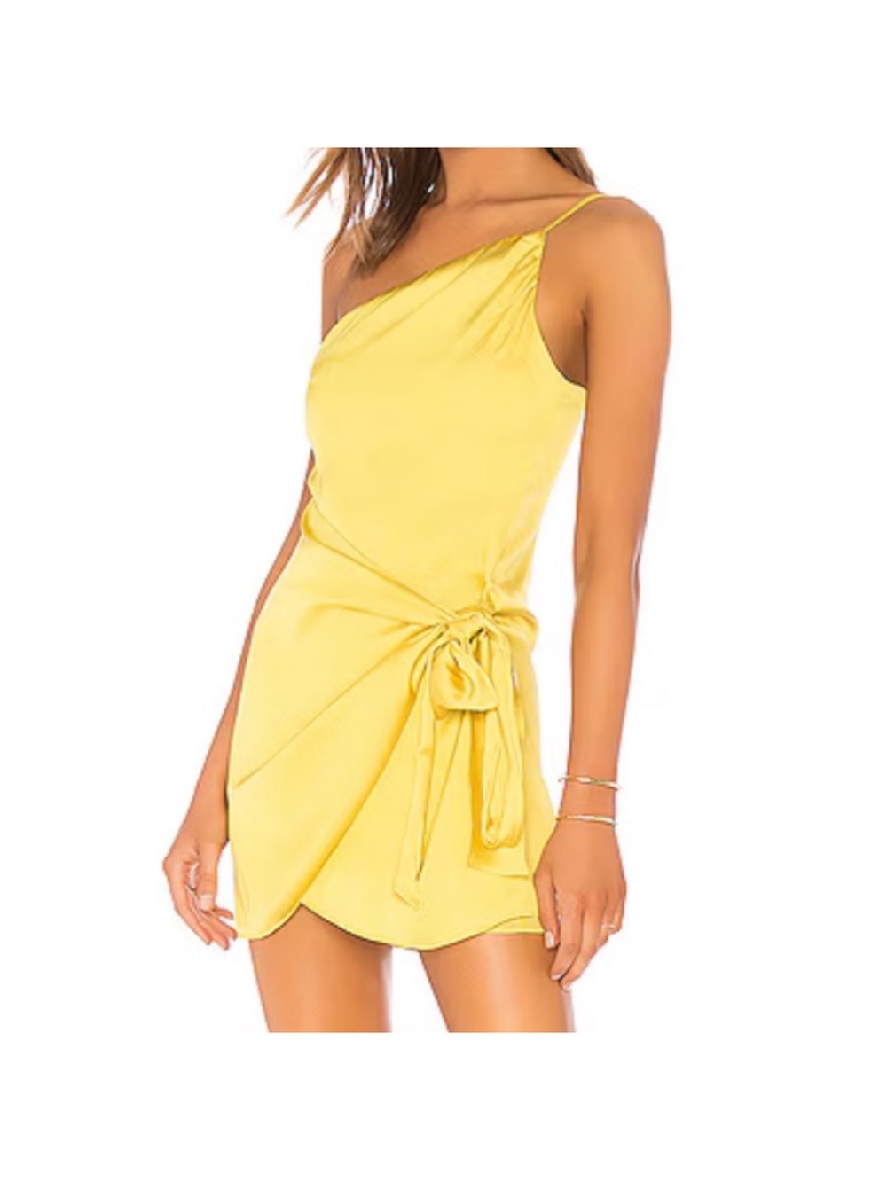 Lovers + Friends Karen Mini Dress Yellow green size small